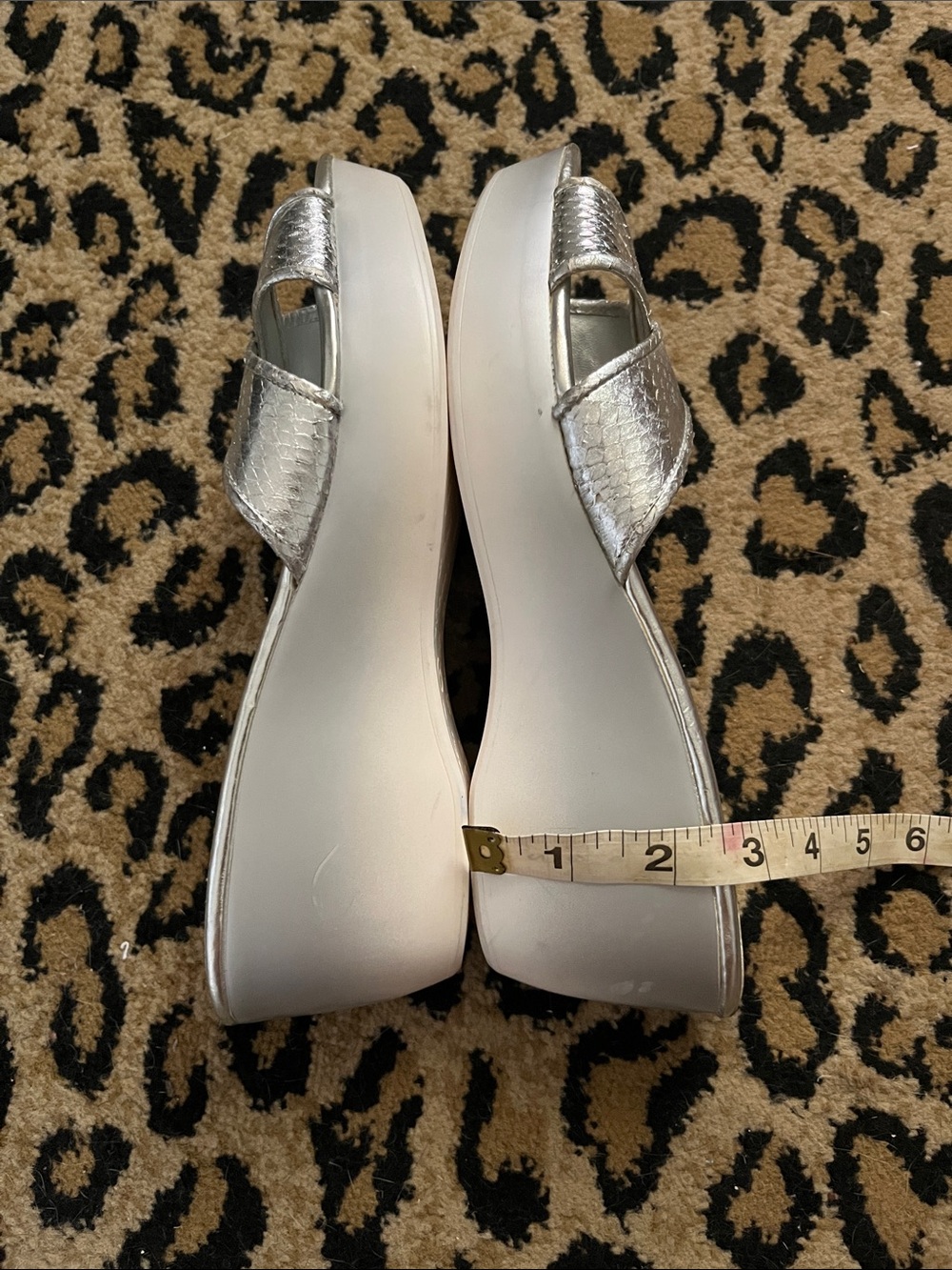 BCBGirls Metallic Silver Crisscross Slide Mules - Picture 4 of 4
